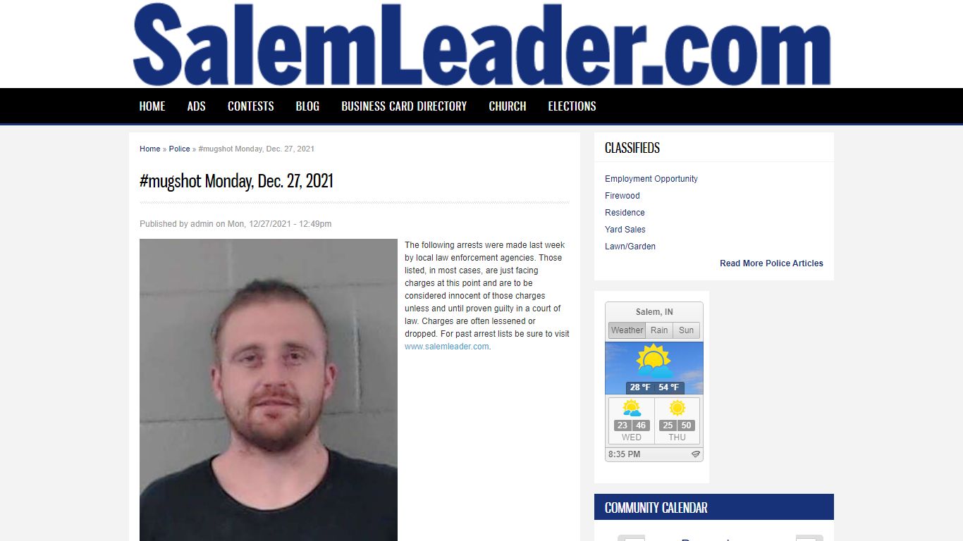 #mugshot Monday, Dec. 27, 2021 | The Salem Leader